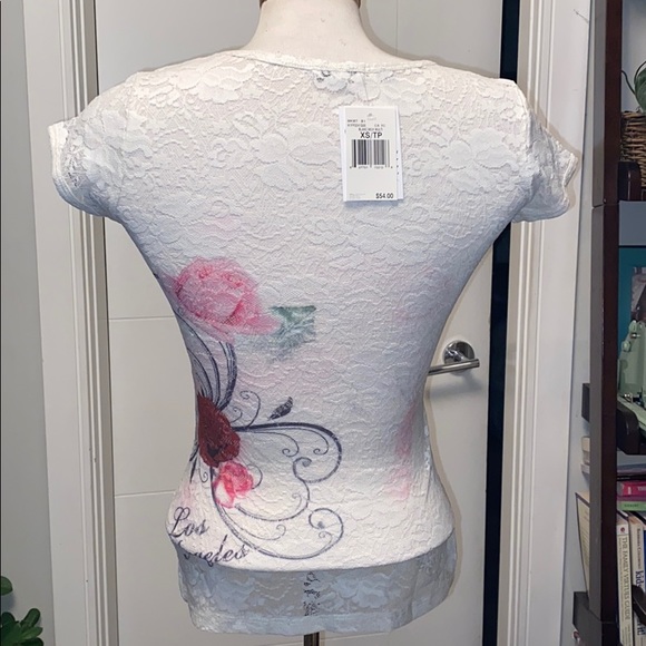 Floral Lace Guess top NWT - Picture 3 of 4